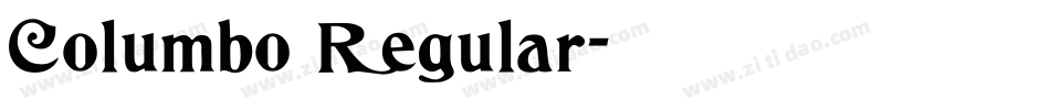 Columbo Regular字体转换